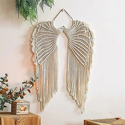 Angel Wings Woven Hanging Decor
